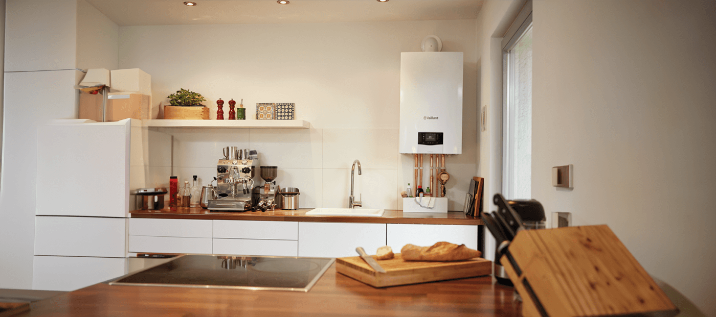vaillant boiler in nice Hertfordshire kitchen